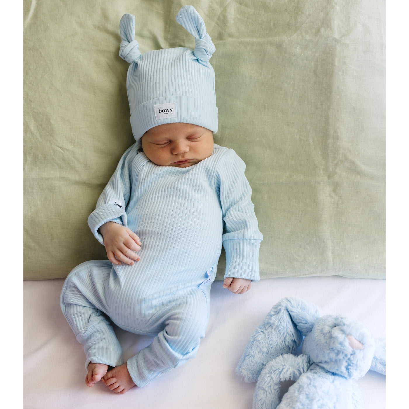 Ribbed Onesie- Powder Blue (12 pack)